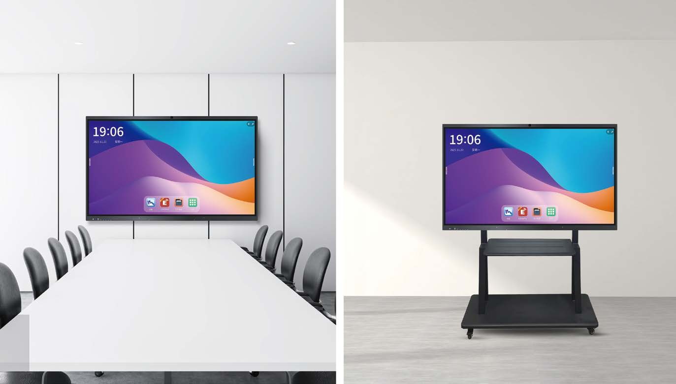 Wat zijn de functies van het interactieve platte panel?